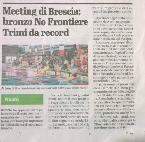 Articolo sul Giornale di Brescisa