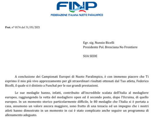 Congratulazioni dalla FINP A No Frontiere